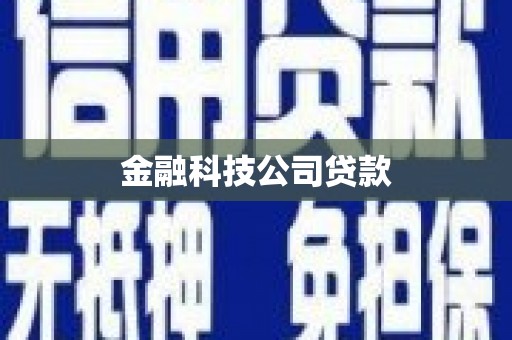 阜新金融科技公司贷款