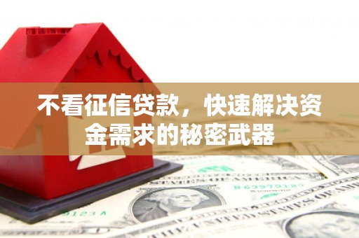 阜新不看征信贷款，快速解决资金需求的秘密武器