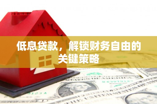 阜新低息贷款，解锁财务自由的关键策略