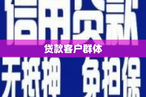 阜新贷款客户群体