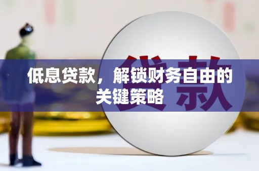 阜新低息贷款，解锁财务自由的关键策略