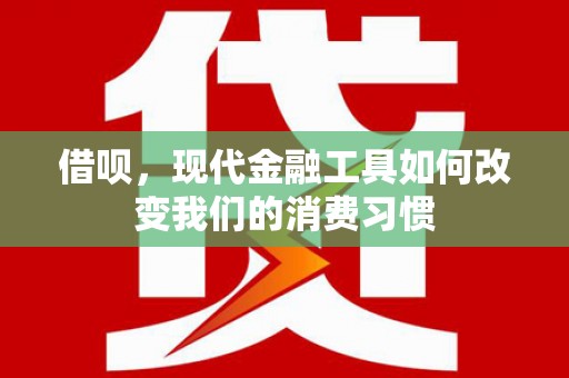 阜新借呗，现代金融工具如何改变我们的消费习惯