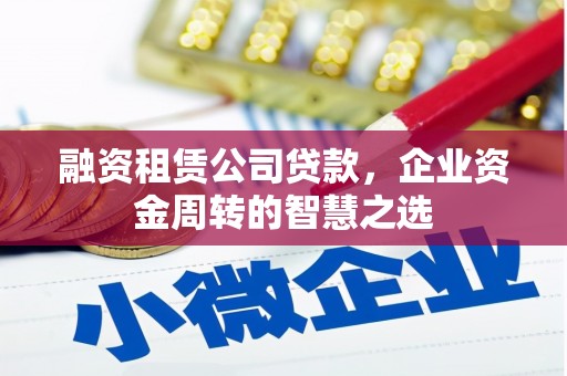 阜新融资租赁公司贷款，企业资金周转的智慧之选
