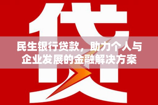 阜新民生银行贷款，助力个人与企业发展的金融解决方案