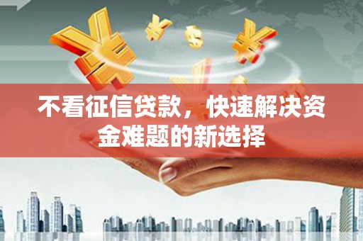 阜新不看征信贷款，快速解决资金难题的新选择