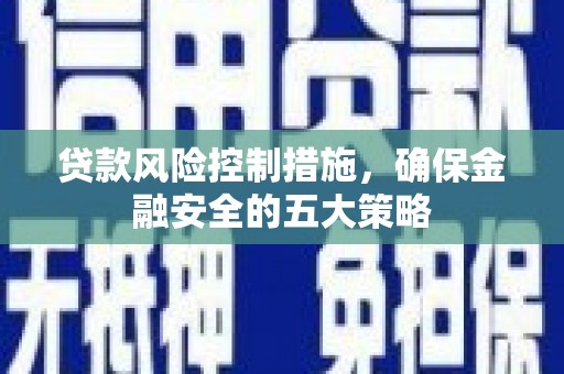 阜新贷款风险控制措施，确保金融安全的五大策略