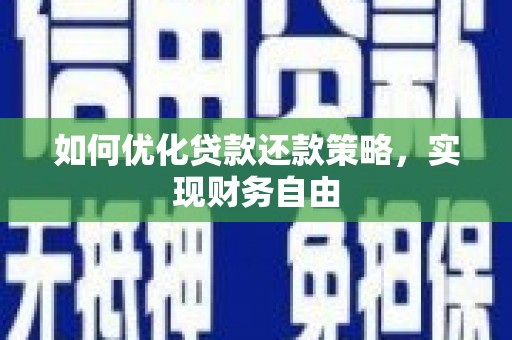 阜新如何优化贷款还款策略，实现财务自由