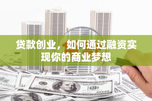 阜新贷款创业，如何通过融资实现你的商业梦想