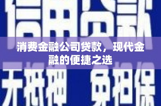 阜新消费金融公司贷款，现代金融的便捷之选