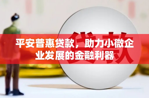阜新平安普惠贷款，助力小微企业发展的金融利器